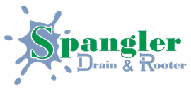 A logo for a company called spangler drain & rooter