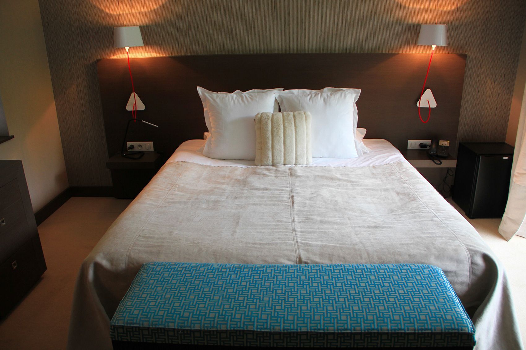 Chambre Plume proposée à l'hôtel restaurant situe en Val de Loire