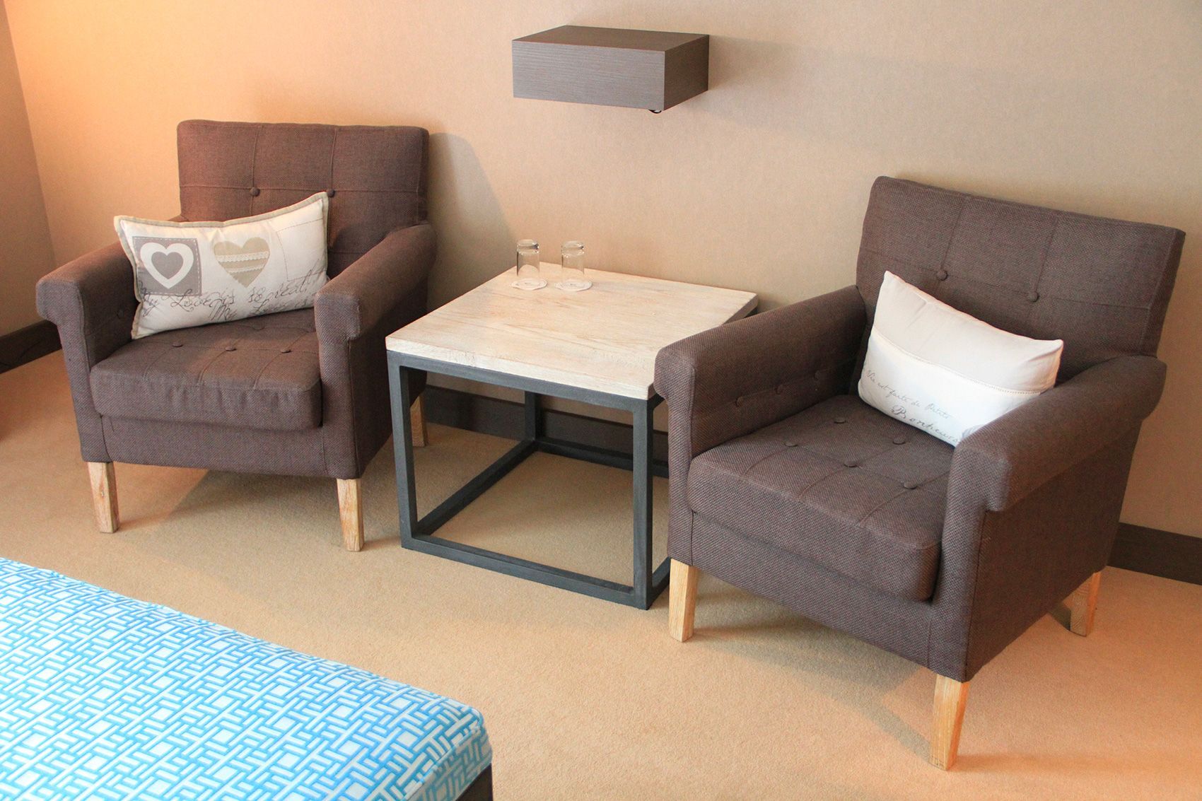 Chambre Plume proposée à l'hôtel restaurant situe en Val de Loire