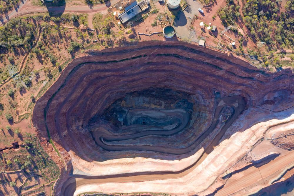 Top View of Mining Pit — Financial Advisors in Queensland