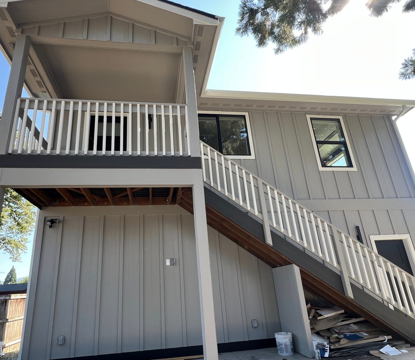 The exterior of a home after painting in Medford, Oregon. 
