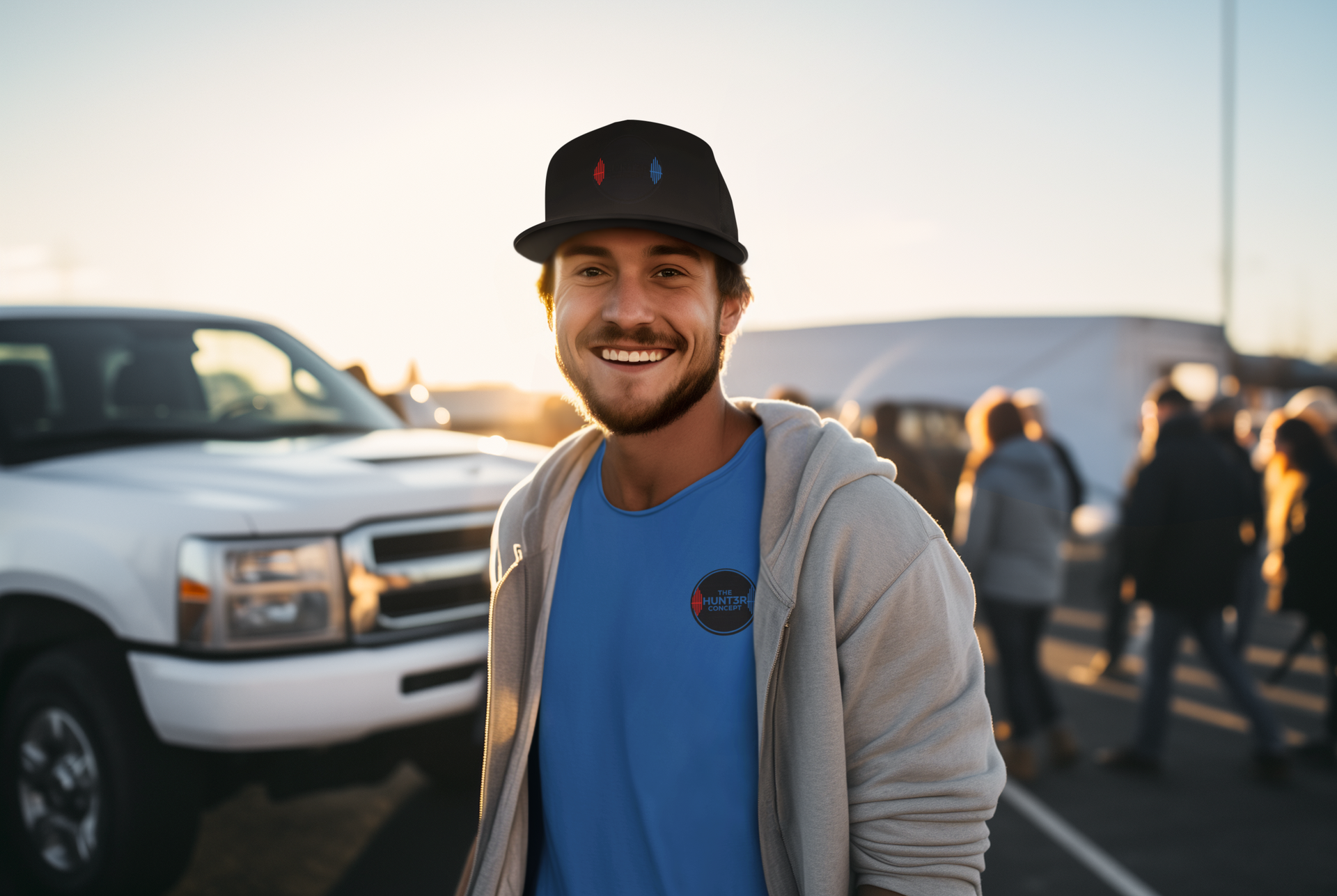 The Hunt3r Concept Trucker Hat- Black Stealth