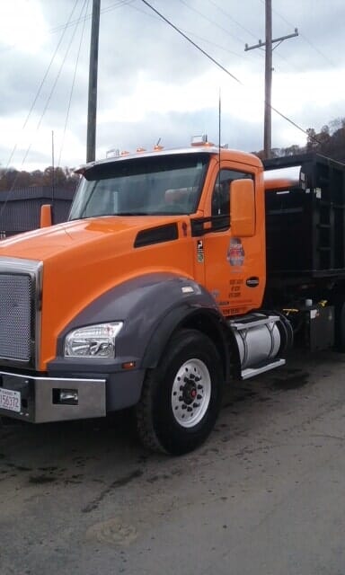Orange truck — Kingsport, TN — Thompson Metal Services, Inc.
