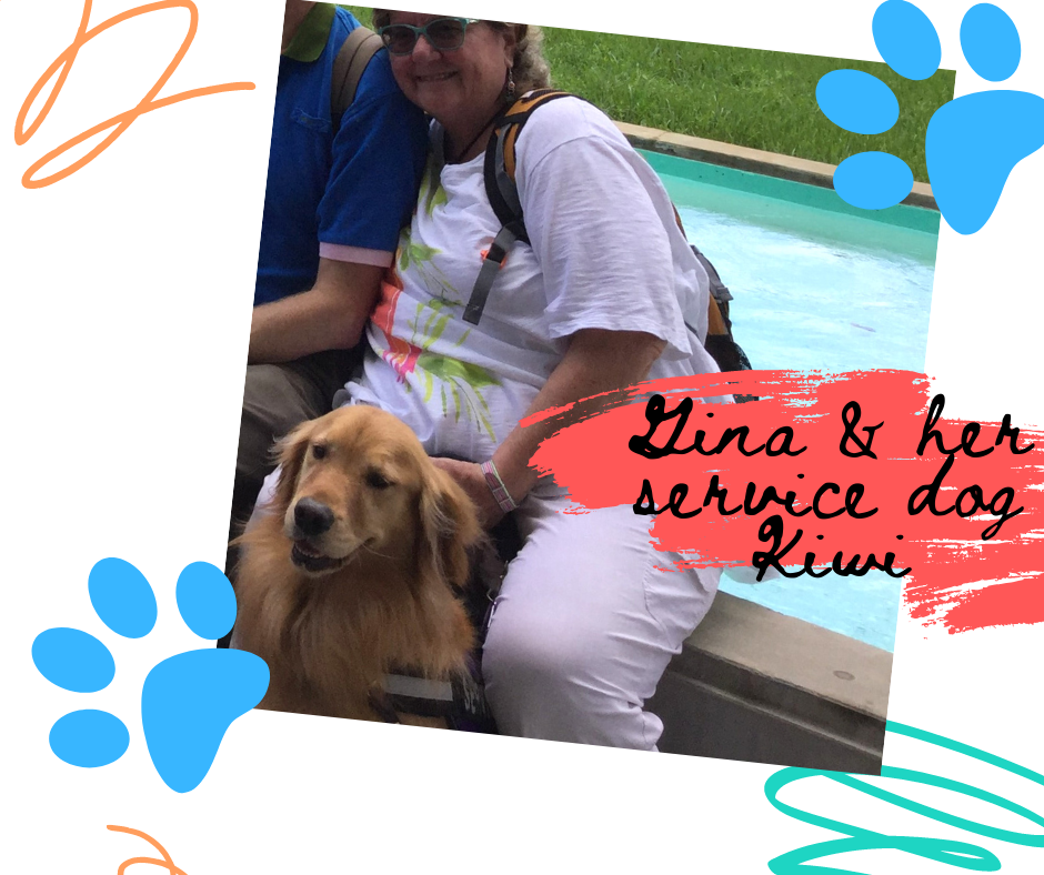 Gina & her service dog Kiwi