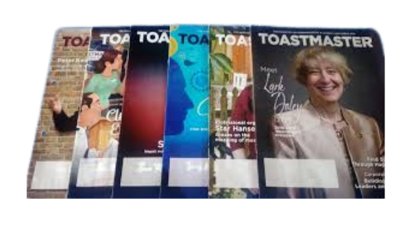 Image: Row of Toastmaster Magazines