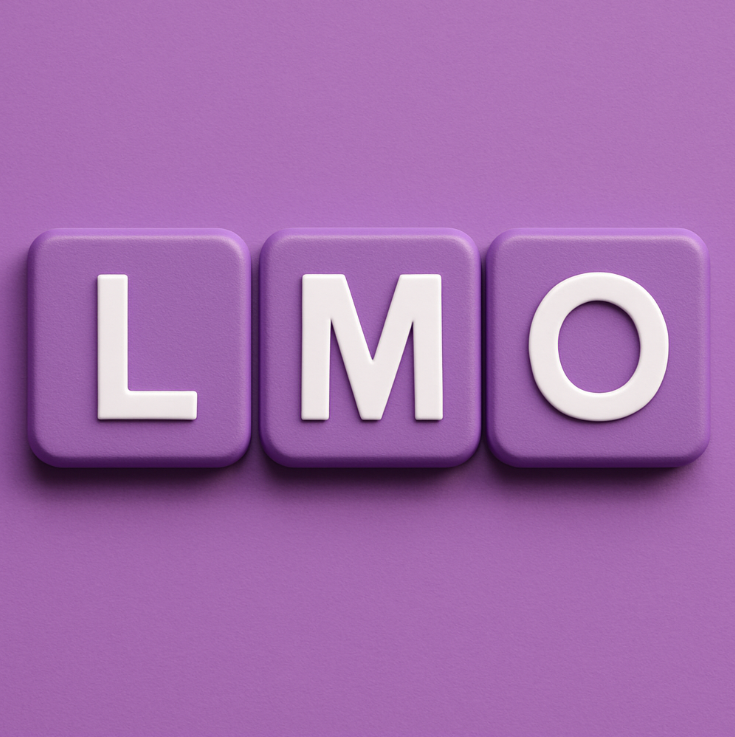 LMO acronym graphic in purple for AI search and optimisation content.