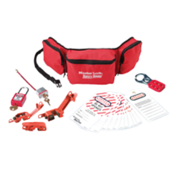 1456E410 Group Safety Lockout Kit, Electrical Focus with Zenex Thermoplastic Padlocks