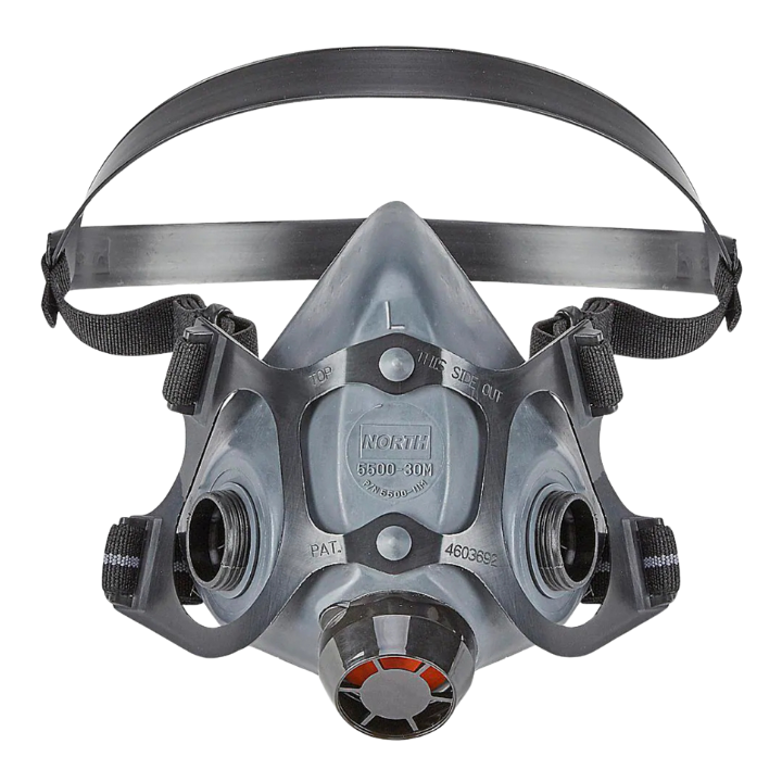550030 Half Face Respirator, Dual Filter