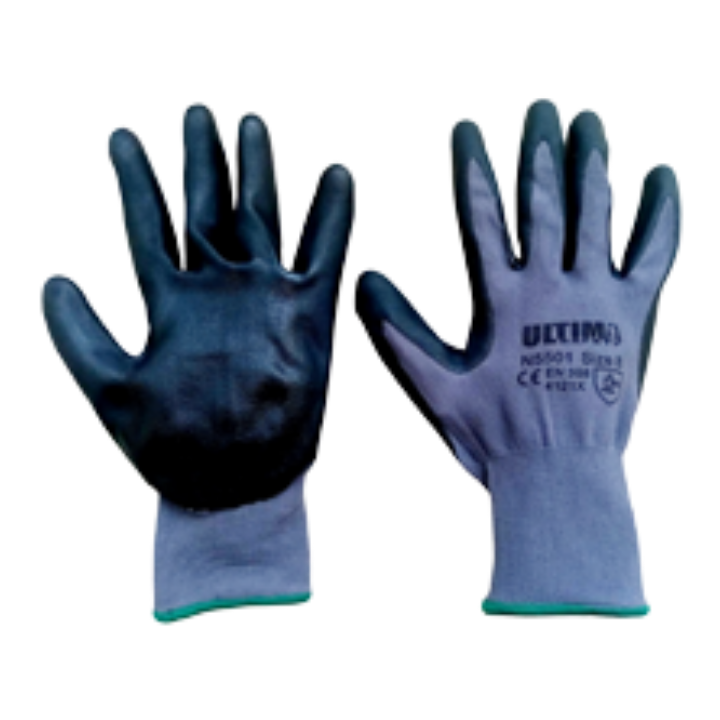 CSGN5501 GLOVES NITRILE PALM COATED