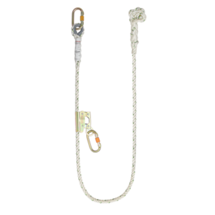 Elite Work Positioning Adjustable Lanyard 14mm Twisted Rope 2M