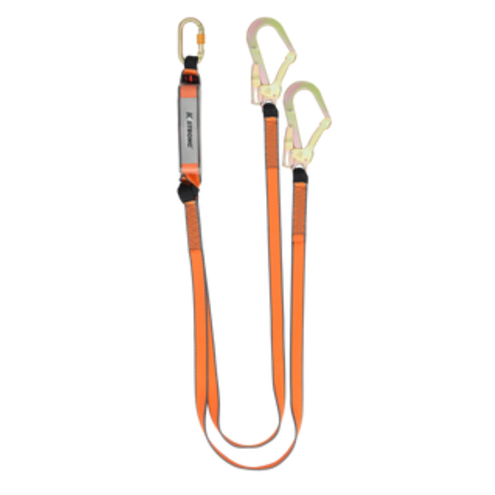 Essential Shock Absorbing Lanyard Twin Leg 30mm Webbing