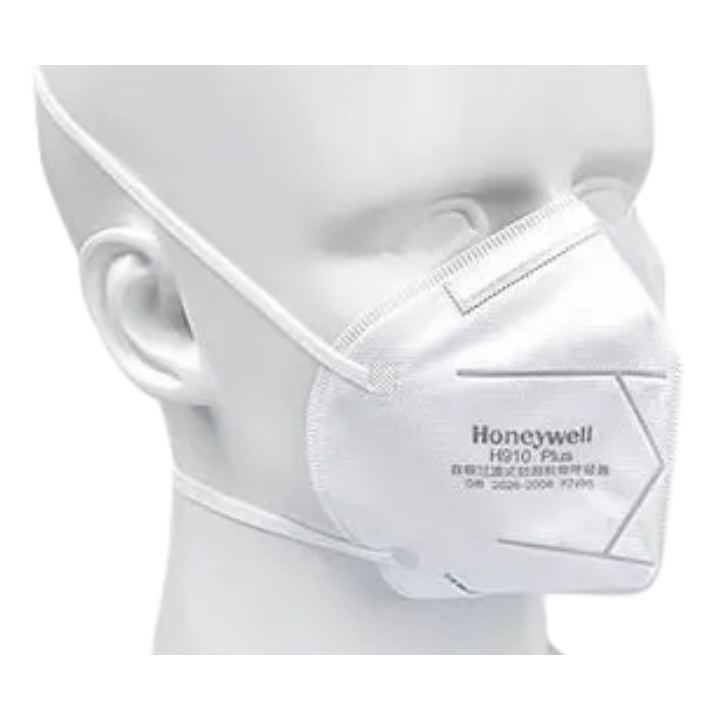 H910 Plus Flat-Folded KN95 Disposable Mask, White, Headstrap