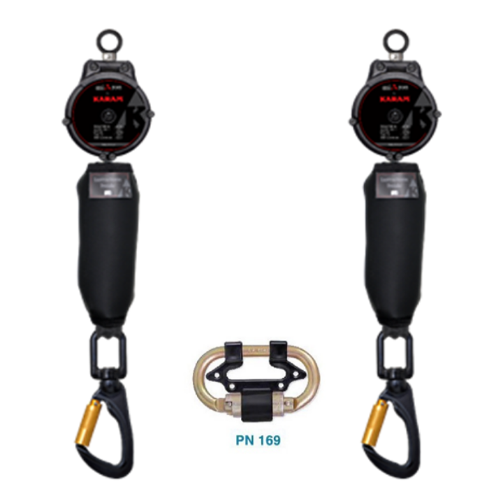 MIC 02 + PN130 Twin Micron Retractable Fall Arrester Block