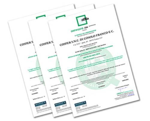 certificazioni cosper