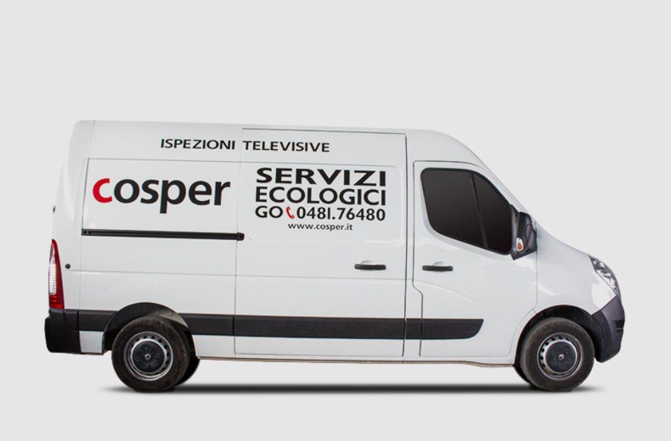 Furgone Cosper per videoispezioni di fognature a Gorizia