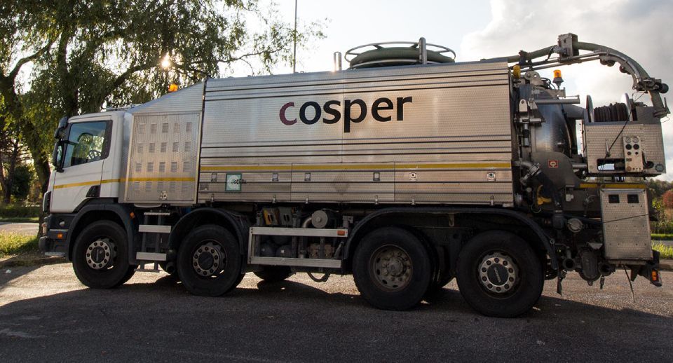 Idrospurgo con logo Copser con lato