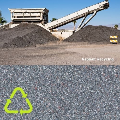 A dump truck is sitting on the side of the road.