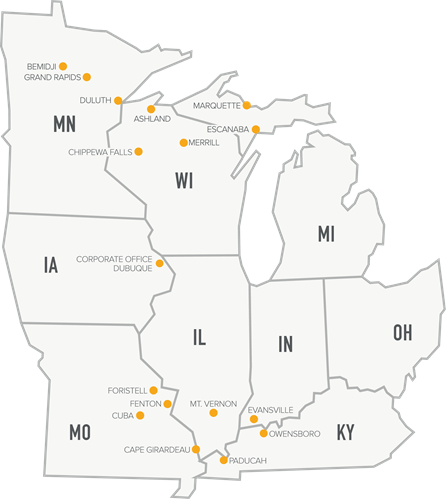 Opportunities in Iowa, Wisconsin Minnesota, Illinois, Indiana, Missouri and Kentucky