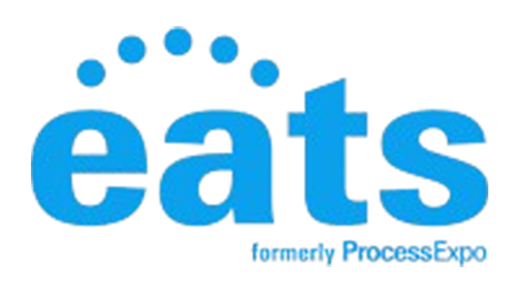 A blue logo for eats formerly process expo