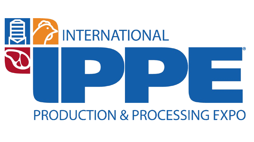 The logo for the international ppe production and processing expo