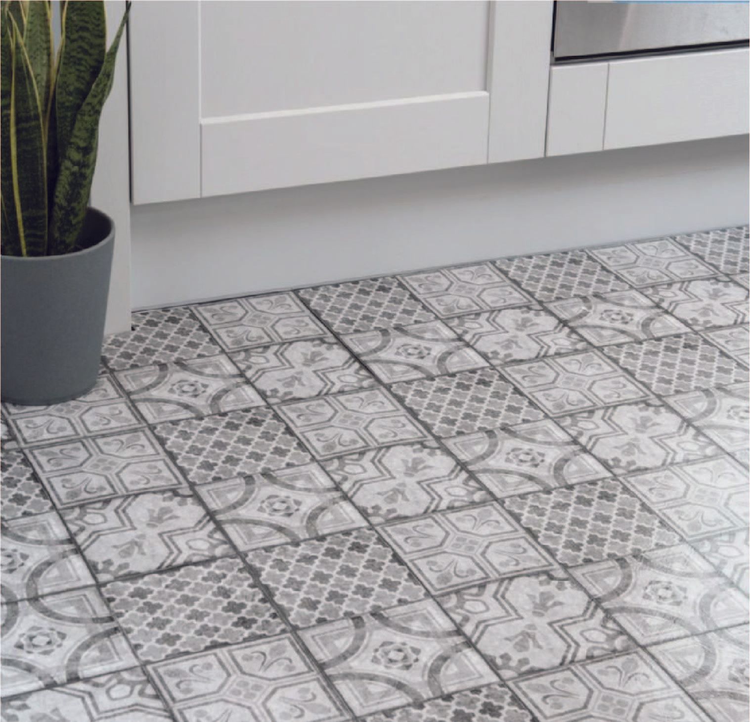 Vinyl flooring after stripping and buffing and polishing