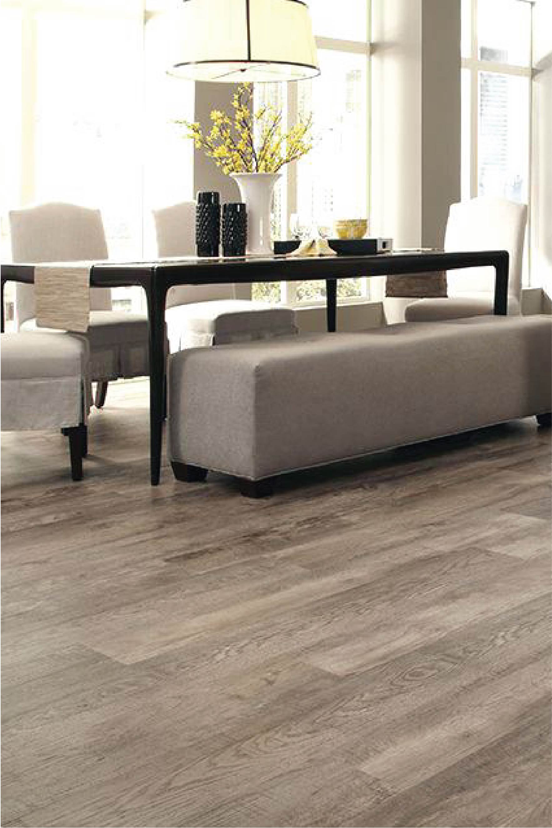 Vinyl planks after polish and seal service