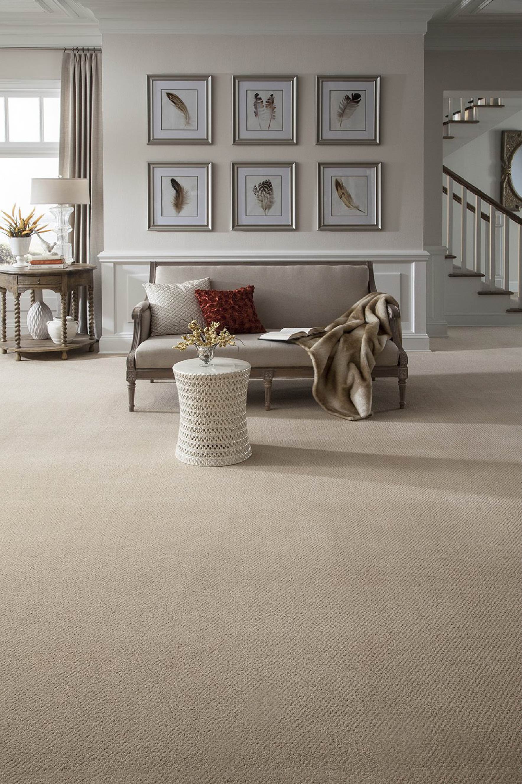 Living Room White Carpet