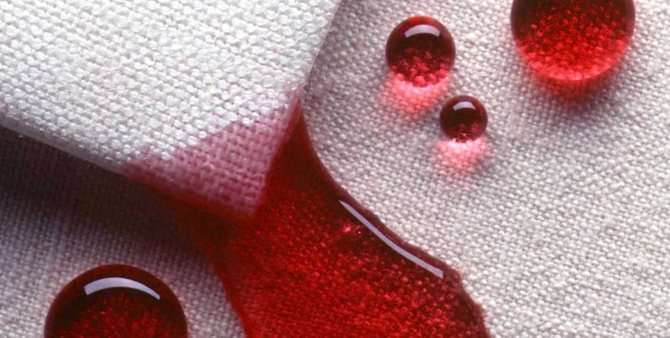 Cleaning wine stain from fabric