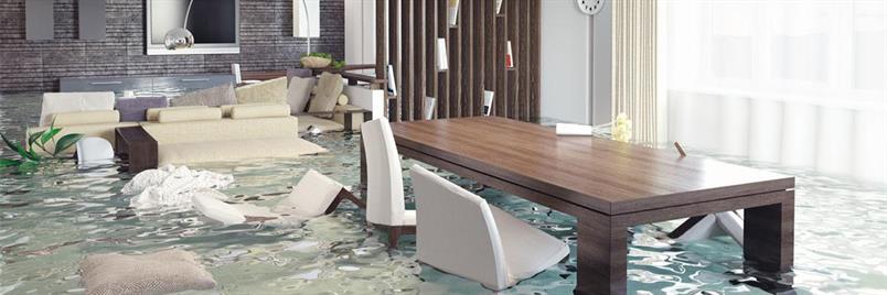 Flooding inside dining room