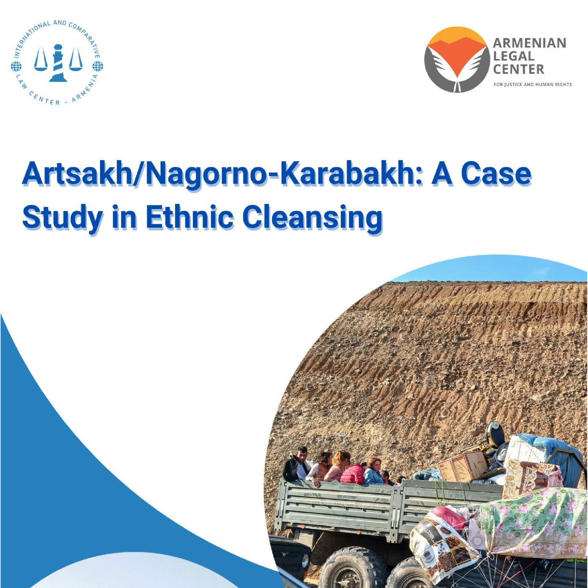 Armenian Center media feature titled “Artsakh/Nagorno-Karabakh: A Case Study in Ethnic Cleansing” with map and report.