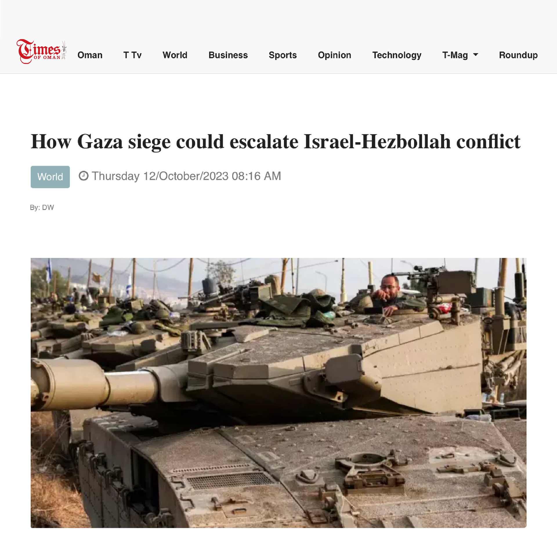 Times of Oman feature. Headline reads: 