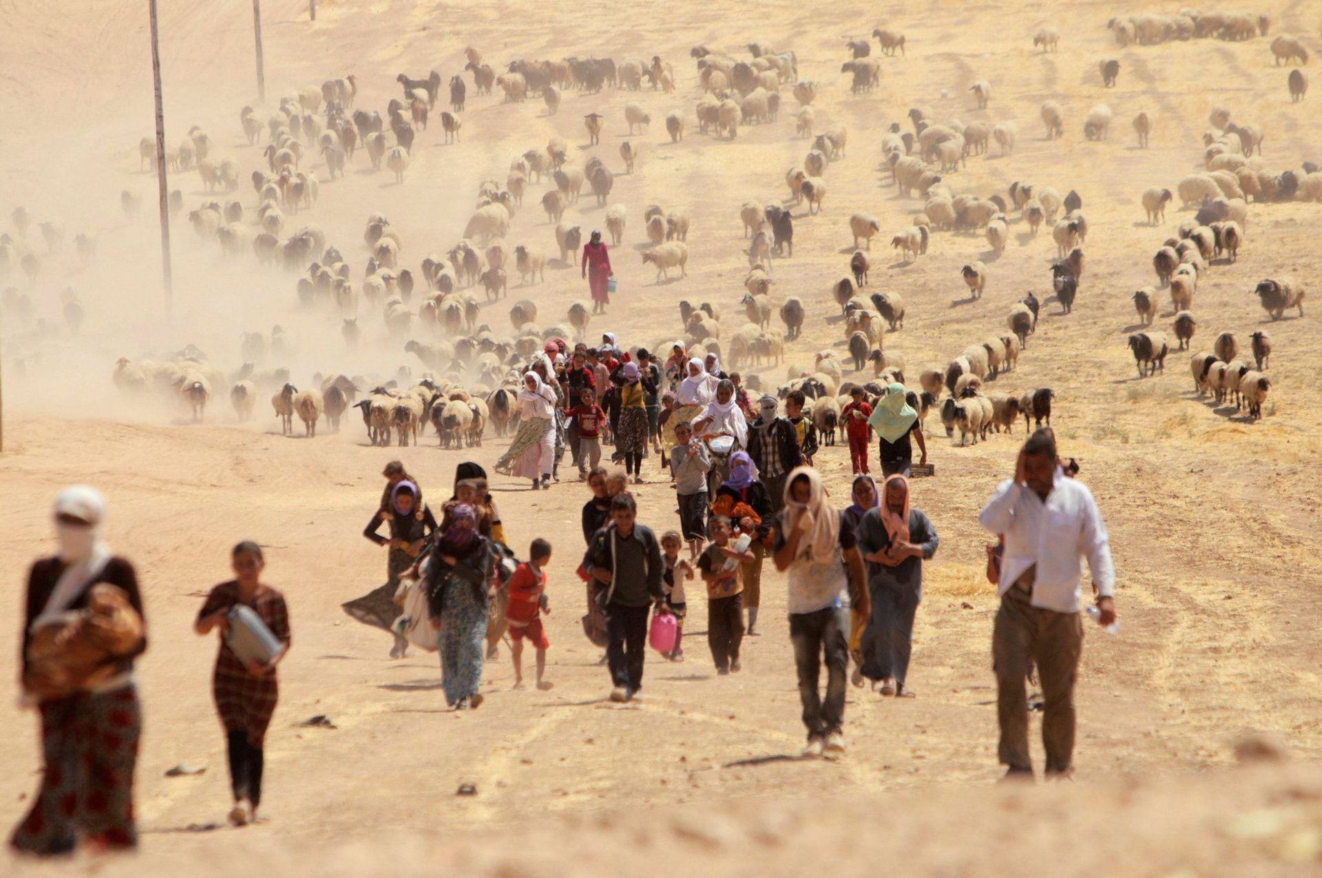 Annahar article by Lynn zovighian; Headline: Fight for the Yazidi people as muslims and leaders