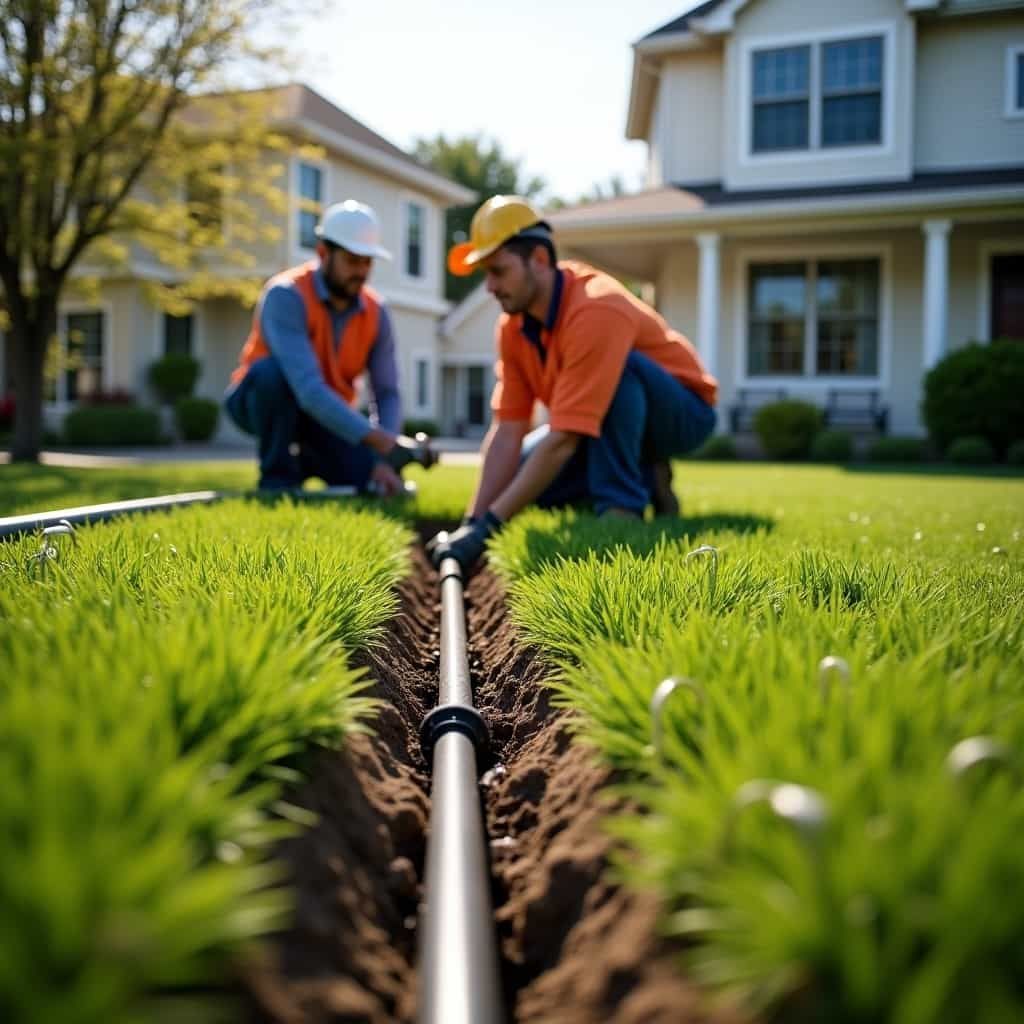 Lawn sprinkler installation