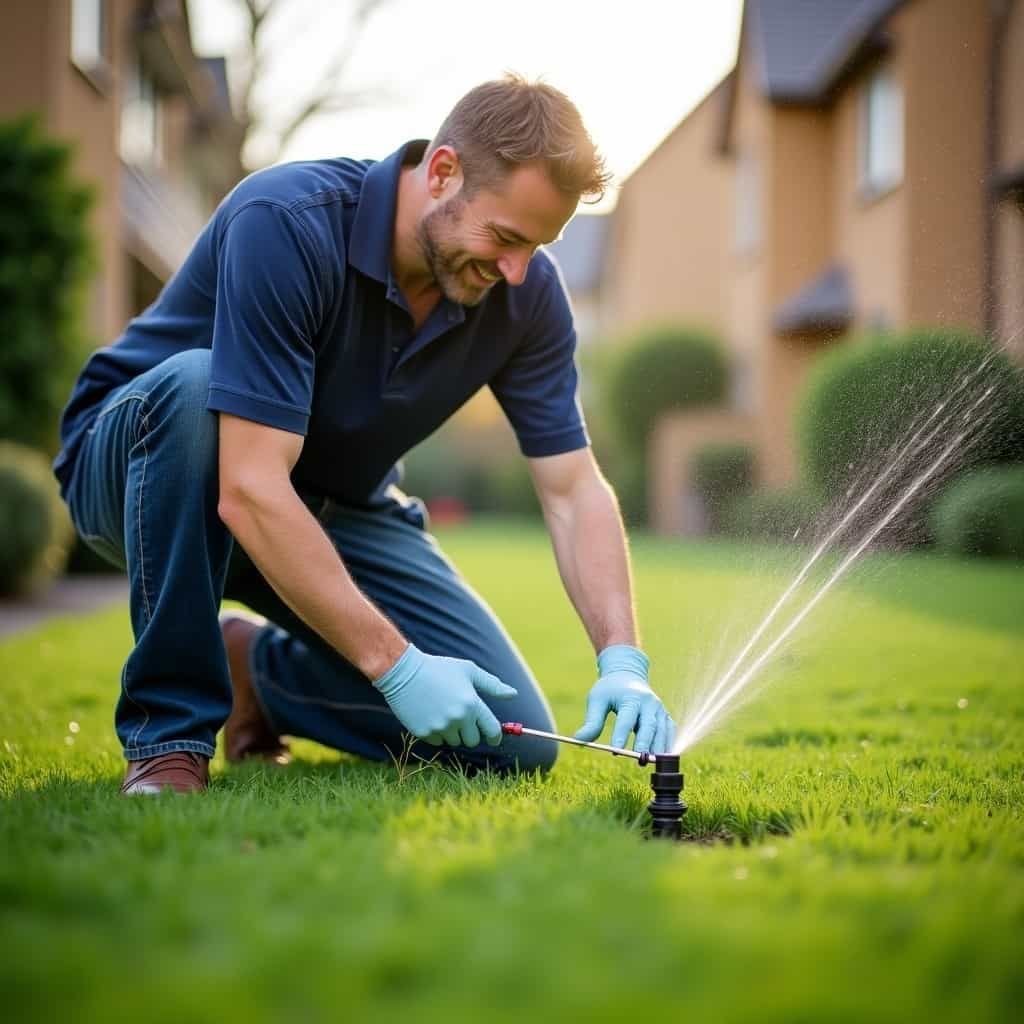 Image of a Sprinkler being repaired