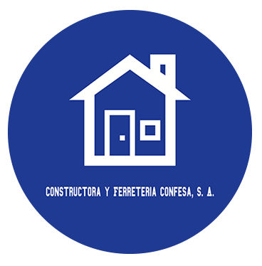 Círculo azul con icono de una casa blanca, texto: 