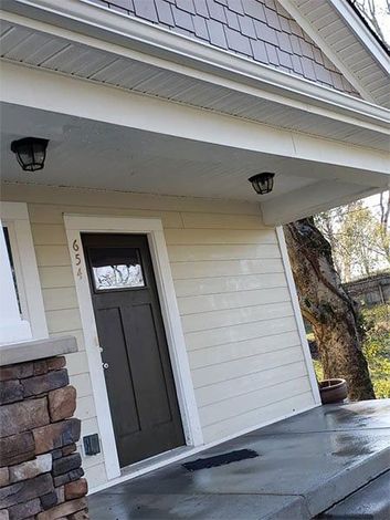 pressure washed home