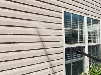 siding being washed