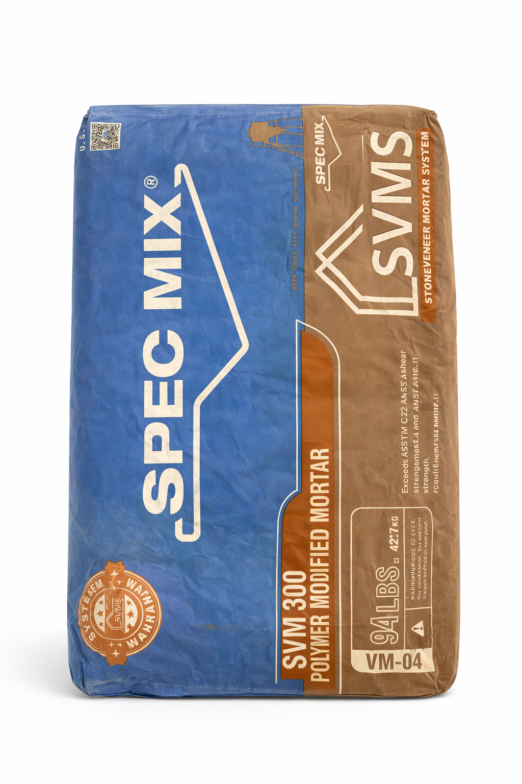 EZ Mix Stone Veneer Mortar SVM 300 Gray 94LB