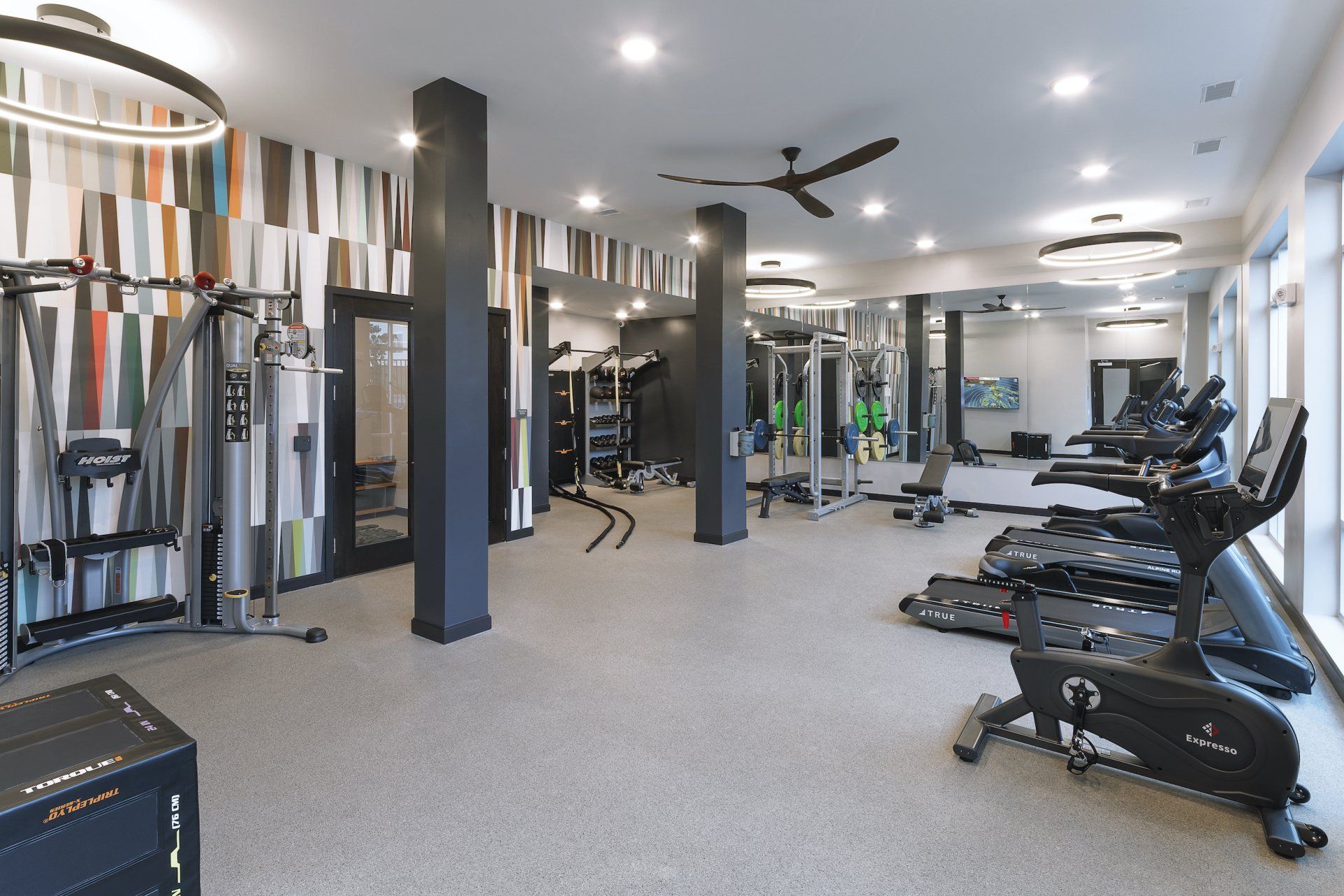 One of Two Modern Fitness Centers