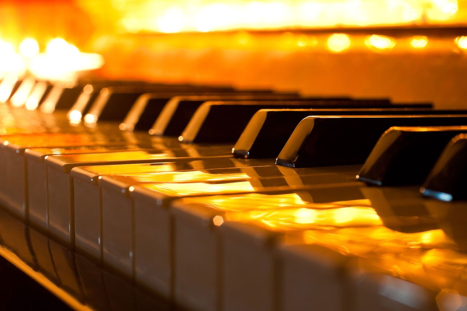 Lights Reflecting on Piano Keys — Jenkintown, PA — Ken Coleman's Piano Service