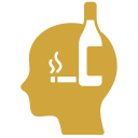 person smoking and alcohol icon