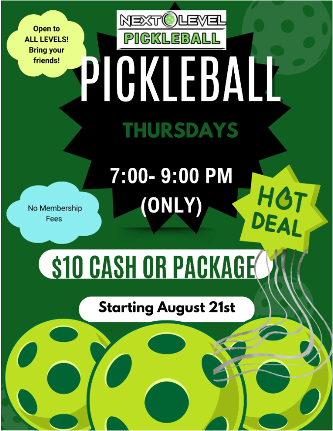 A pickleball intro class is being offered for $ 35 per person