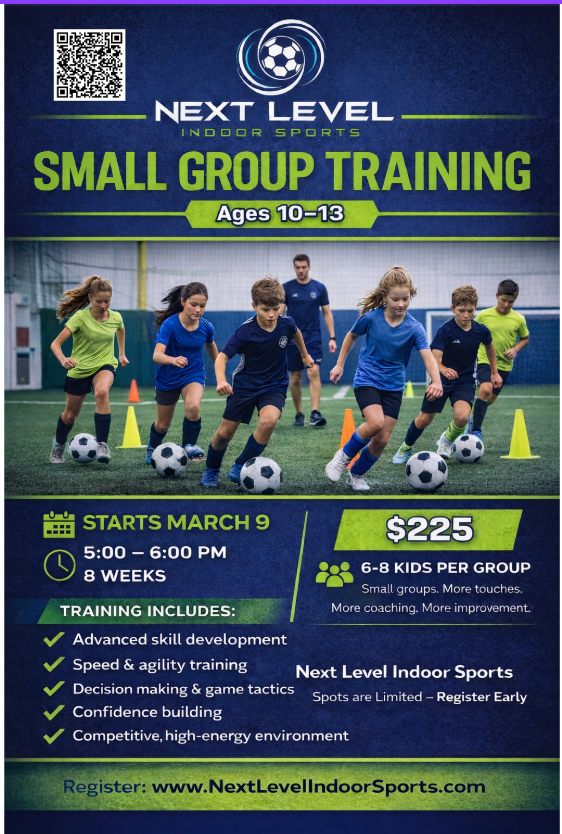 A poster for a soccer game between goalkeepers and strikers.