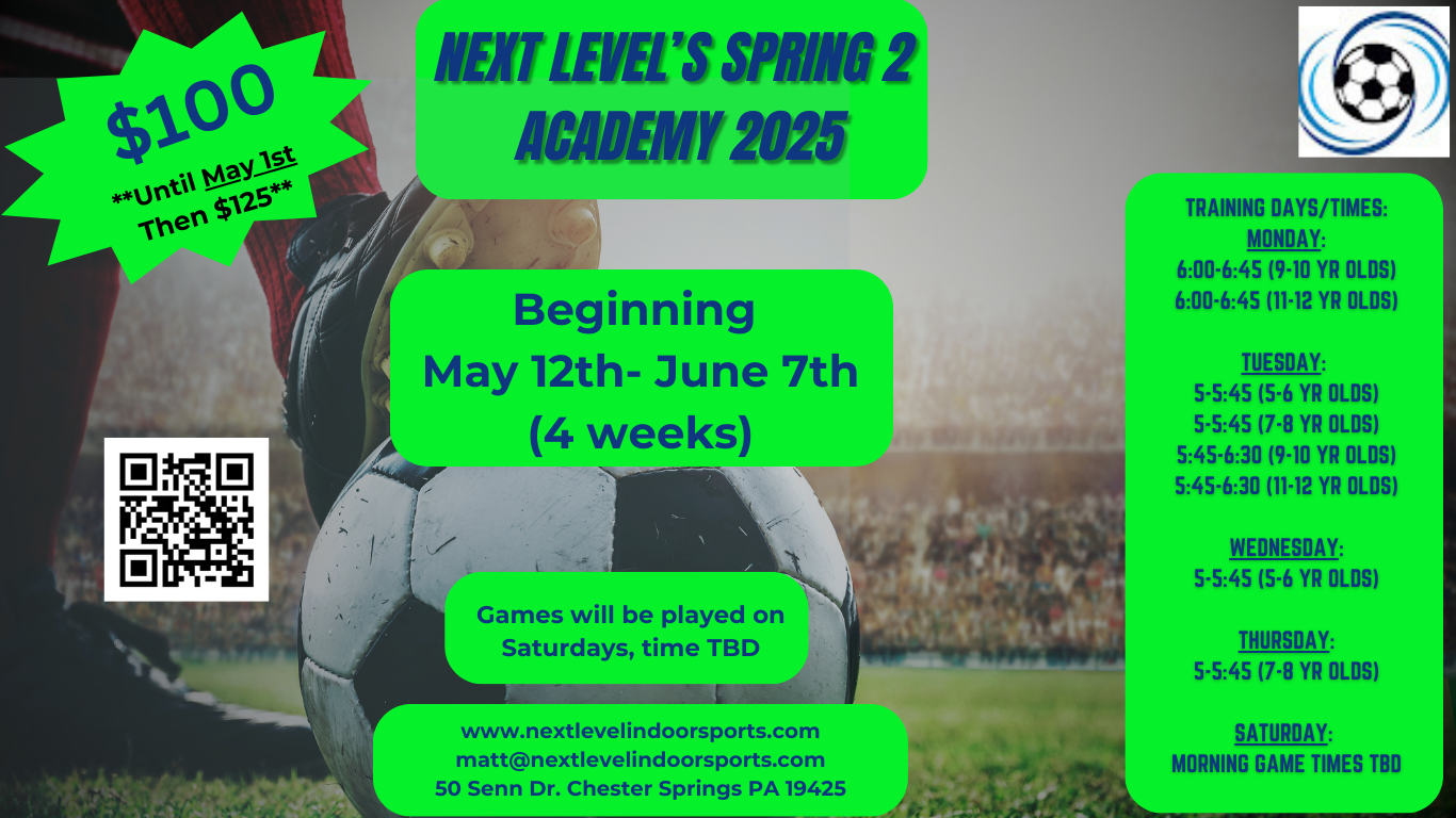 An advertisement for next level 's winter academy