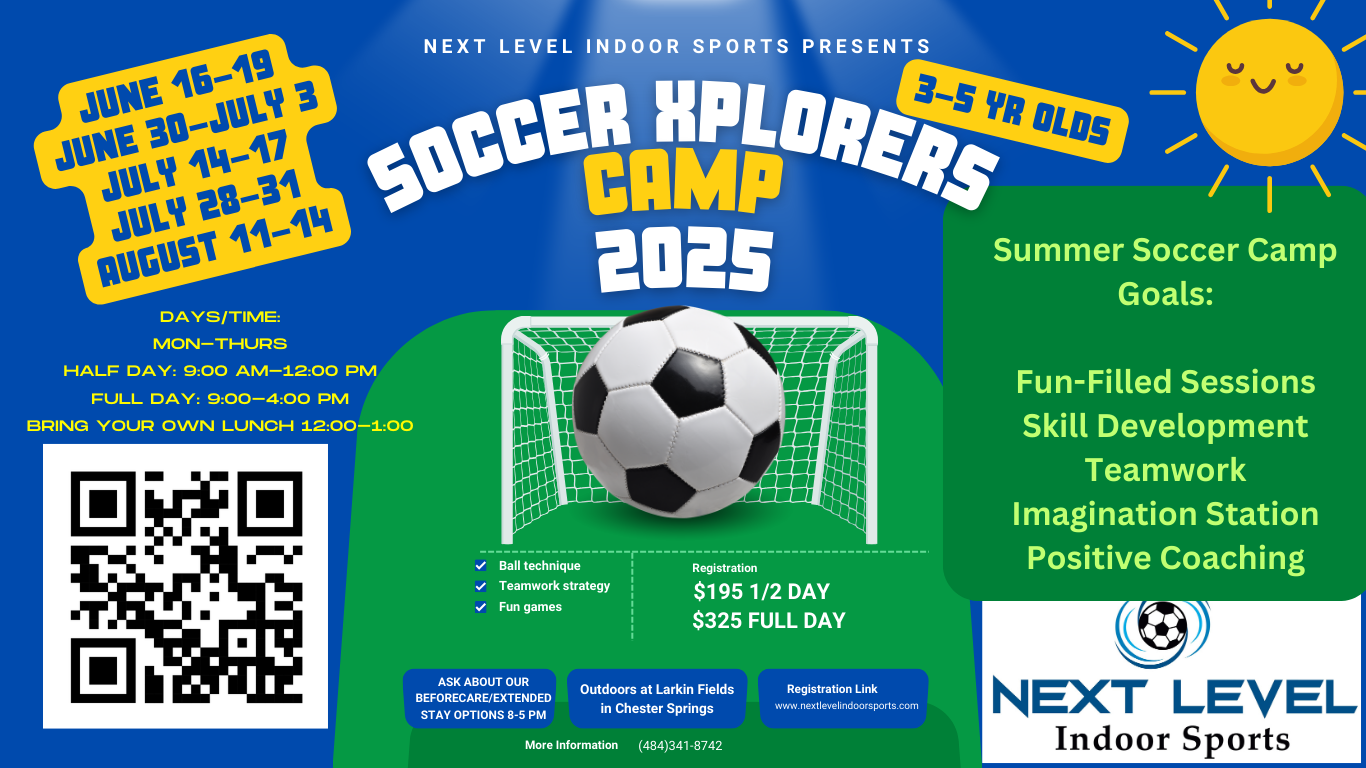 A poster for soccer explorers winter 2024