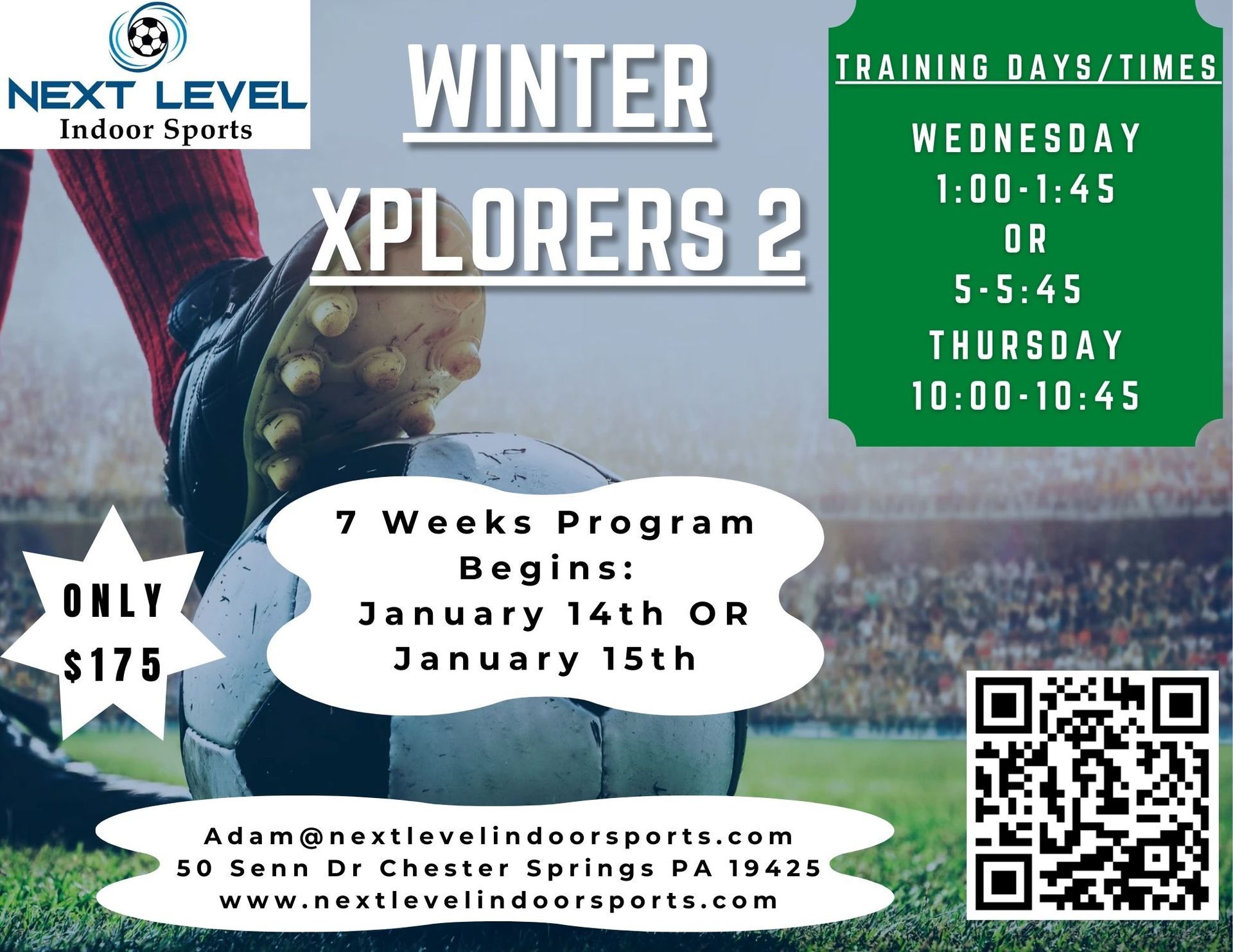 An advertisement for small group training with coach ben at next level