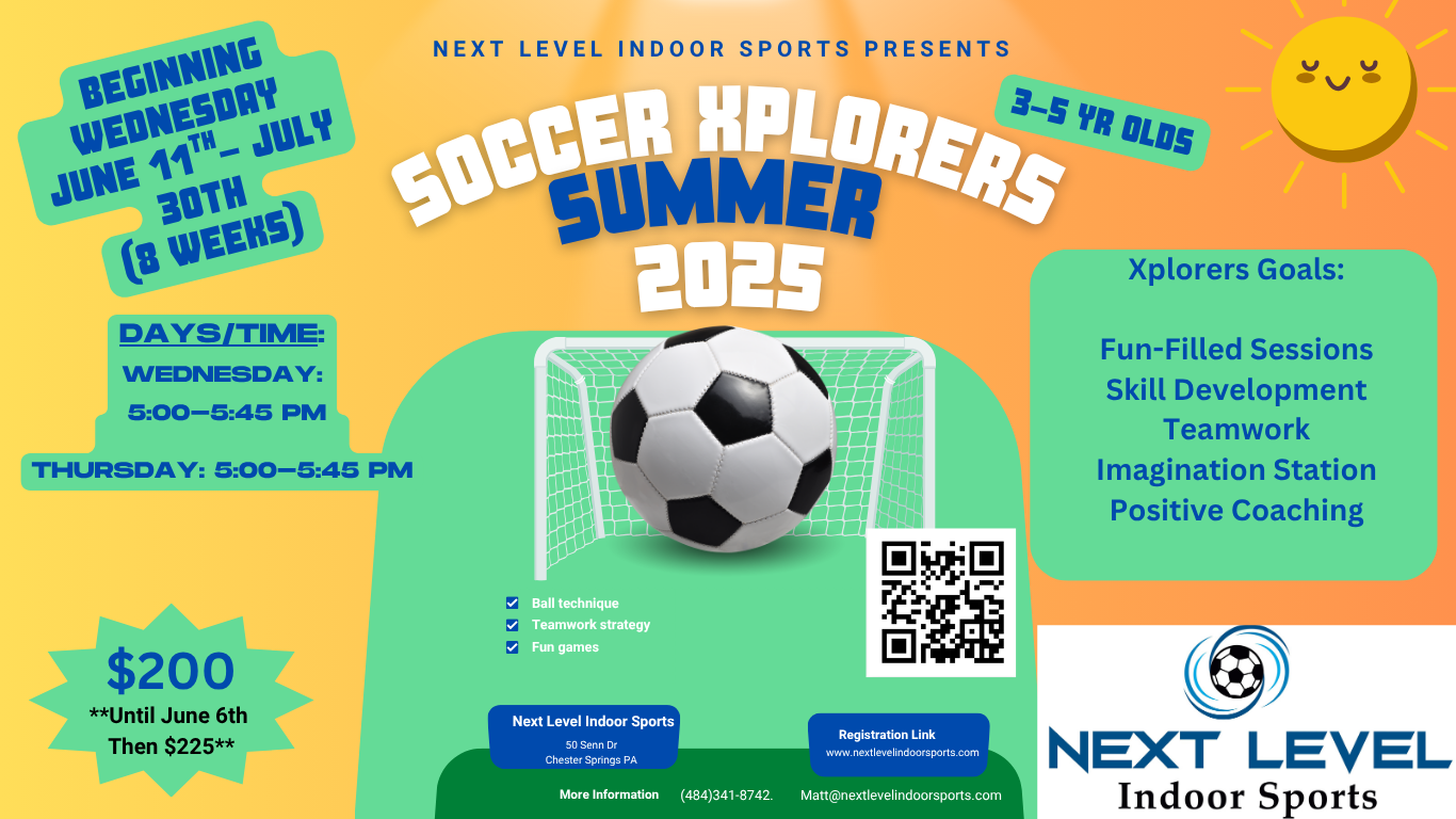A poster for soccer explorers winter 2024