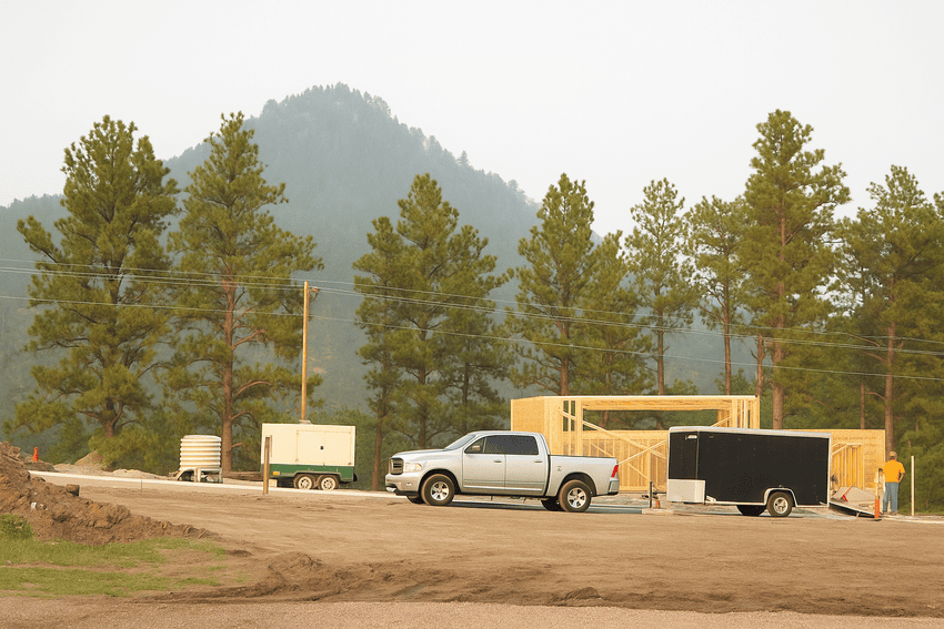 Bull Run Subdivision in Hill City SD under construction