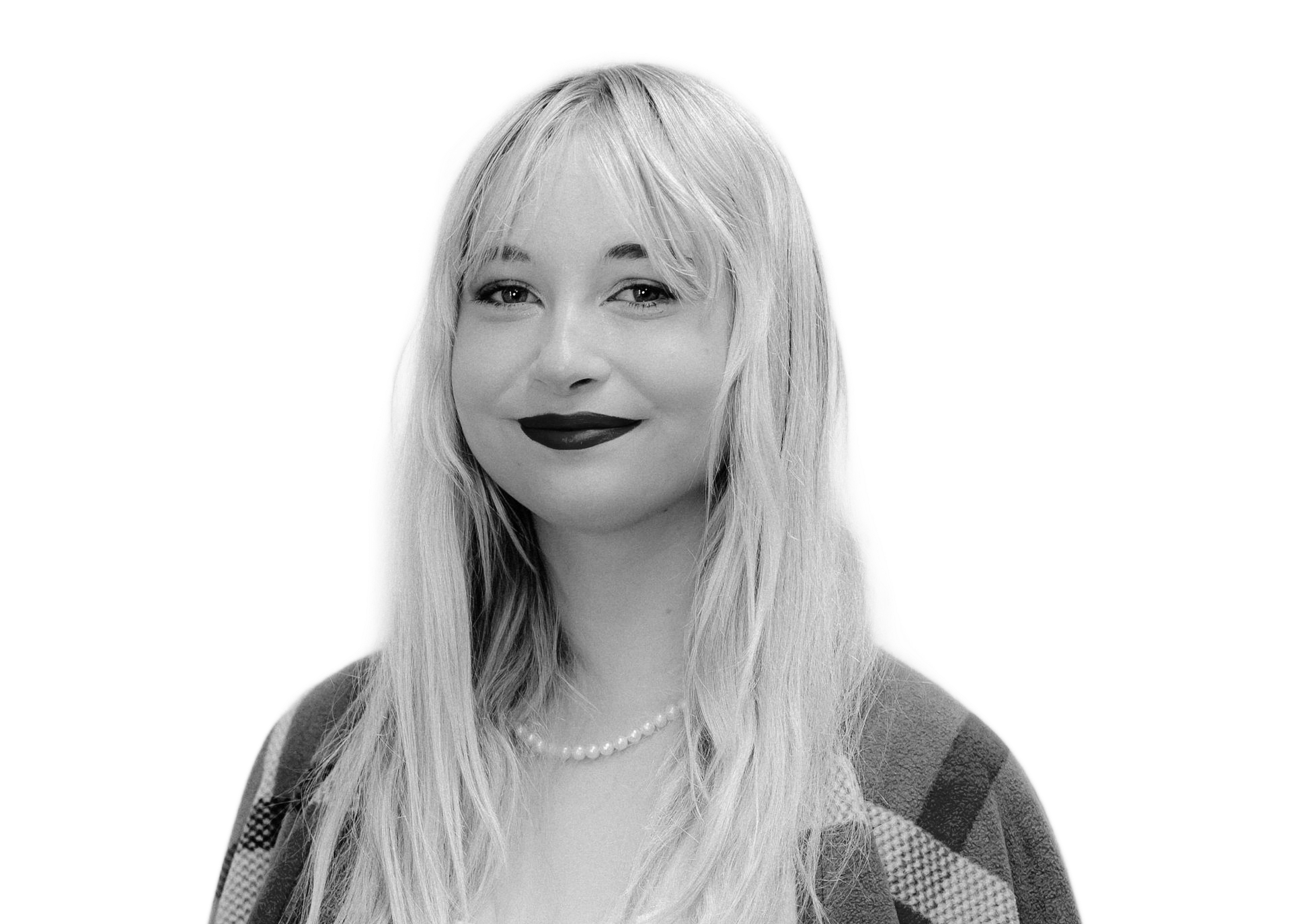 Black and White Photo of Co-Founder Giselle Jabusch