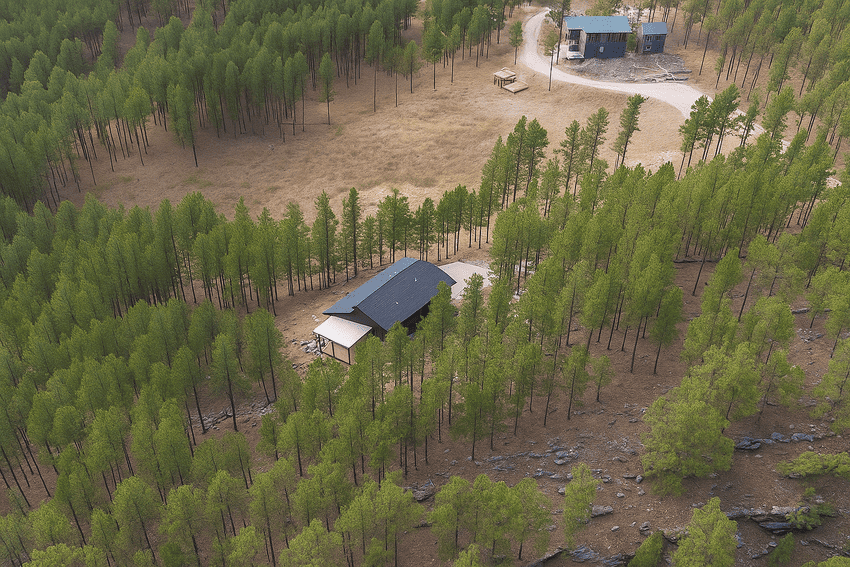 Gold Mountain Subdivision in Hill City SD aerial photo
